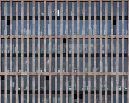 Office building facade in the city