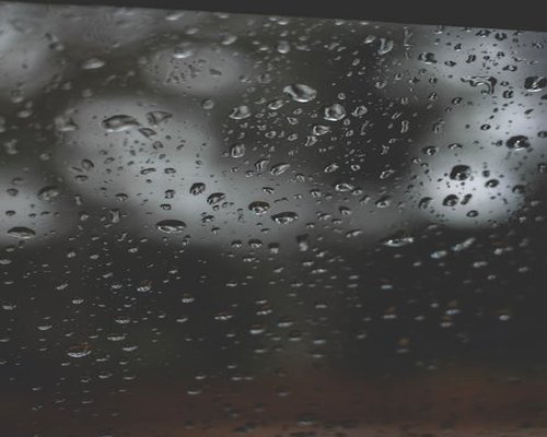 Rain drops on a window glass